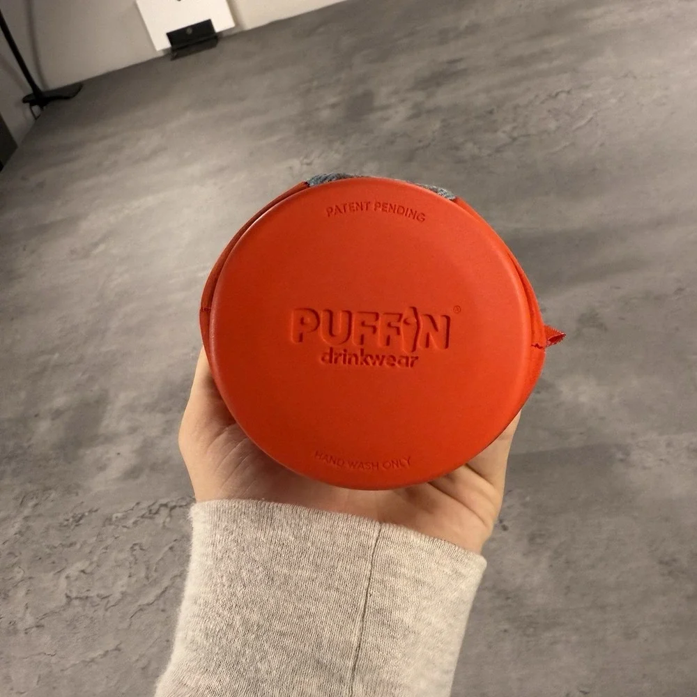 Puffin Drinkwear The OG Beverage Cooler Orange Sleeping‎ Bag Can Insulator New